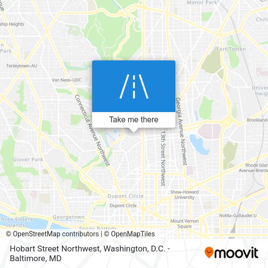 Mapa de Hobart Street Northwest