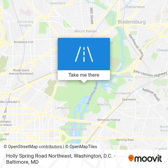 Holly Spring Road Northeast map