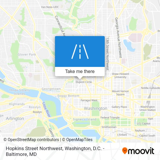 Mapa de Hopkins Street Northwest