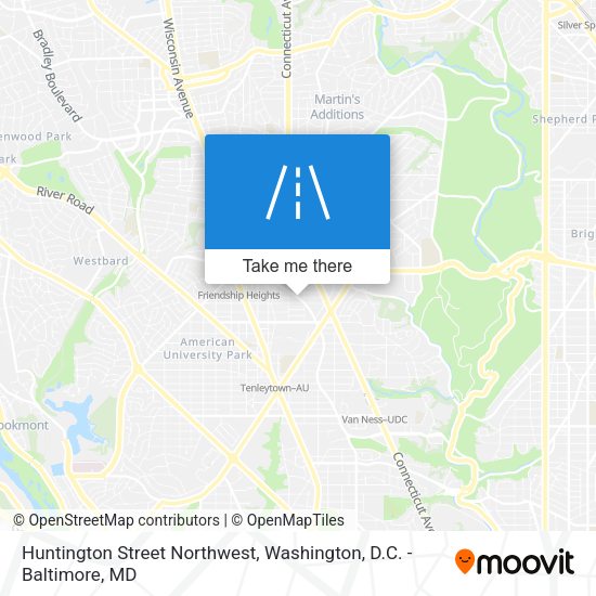 Huntington Street Northwest map