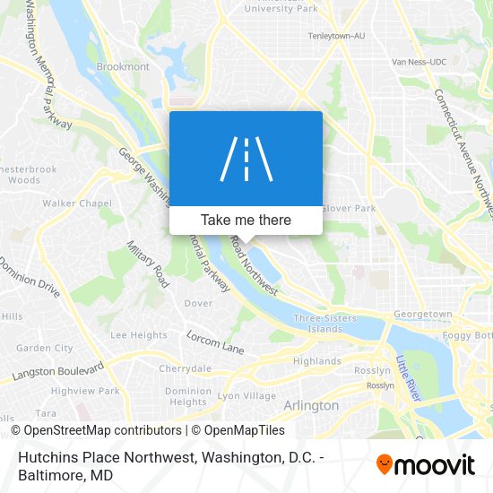 Mapa de Hutchins Place Northwest