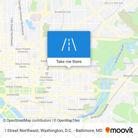 Mapa de I Street Northeast
