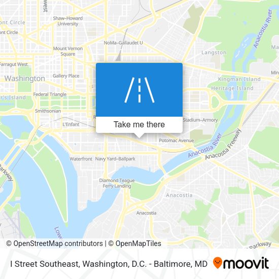 I Street Southeast map