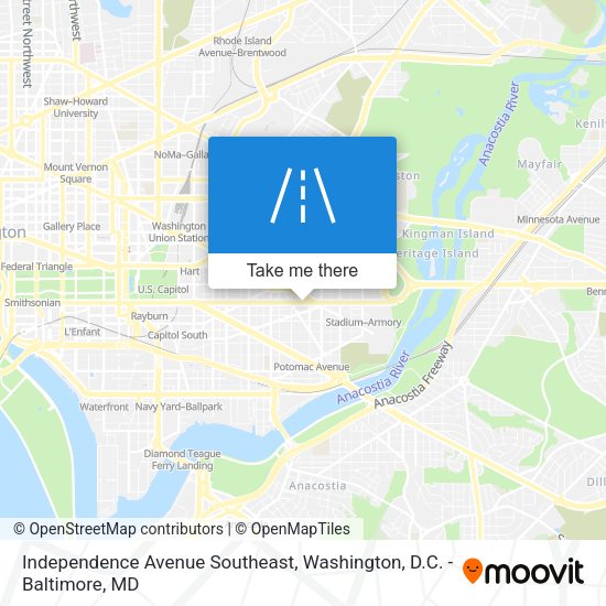 Independence Avenue Southeast map
