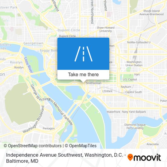 Independence Avenue Southwest map