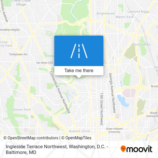 Ingleside Terrace Northwest map