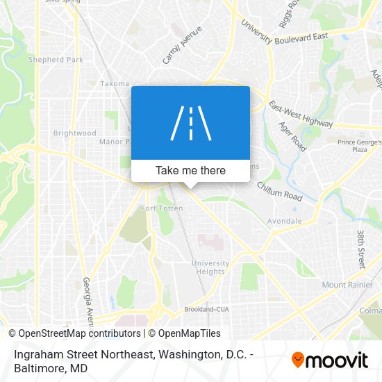Mapa de Ingraham Street Northeast