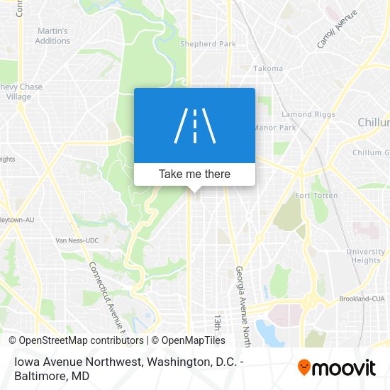 Mapa de Iowa Avenue Northwest