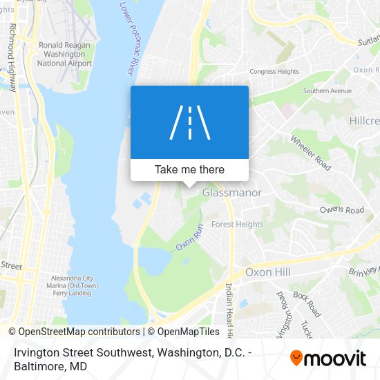 Irvington Street Southwest map