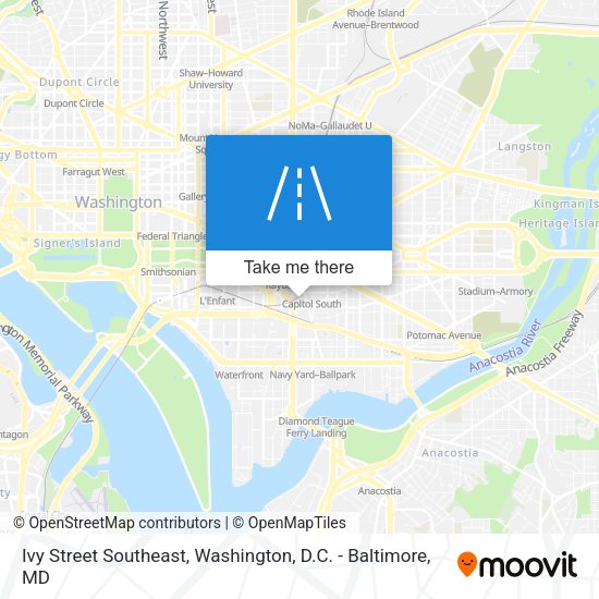 Mapa de Ivy Street Southeast