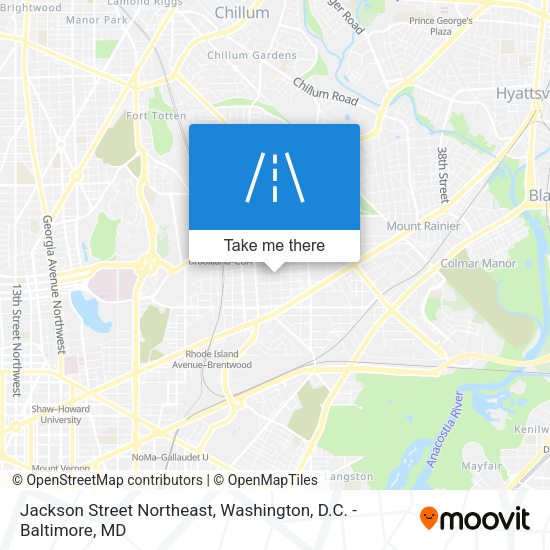 Mapa de Jackson Street Northeast