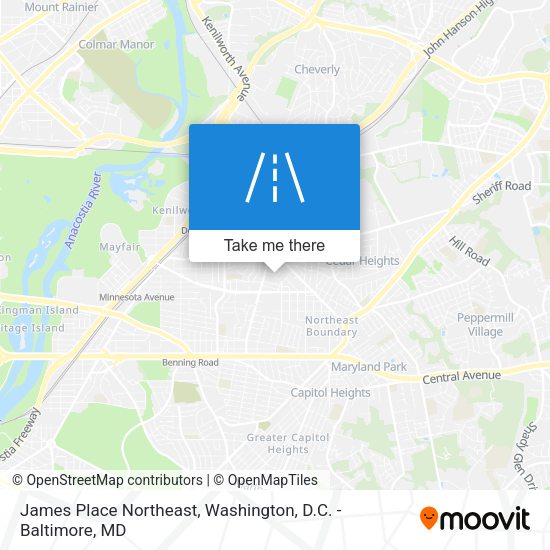 Mapa de James Place Northeast