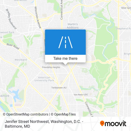 Jenifer Street Northwest map
