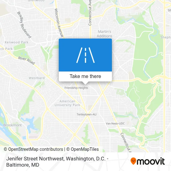 Jenifer Street Northwest map