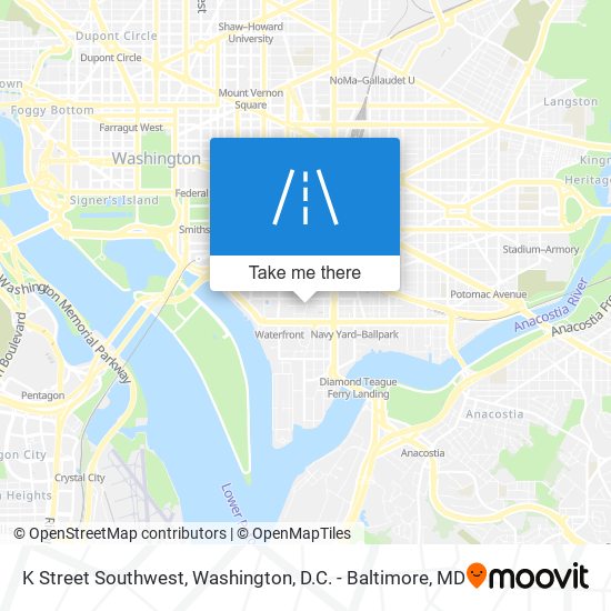 K Street Southwest map