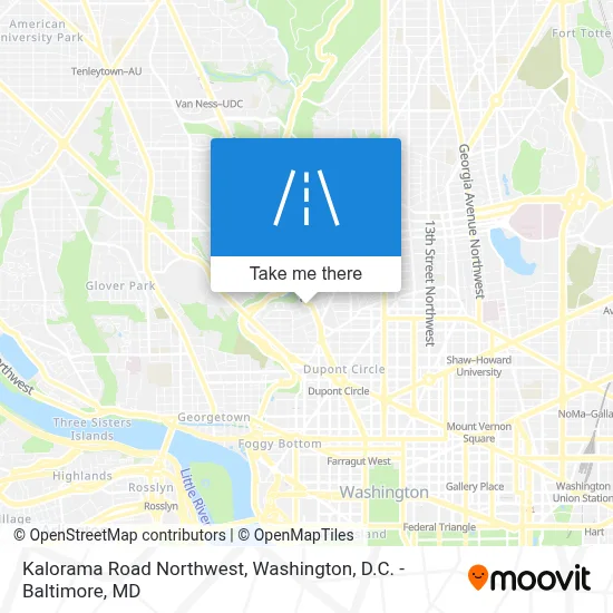 Kalorama Road Northwest map