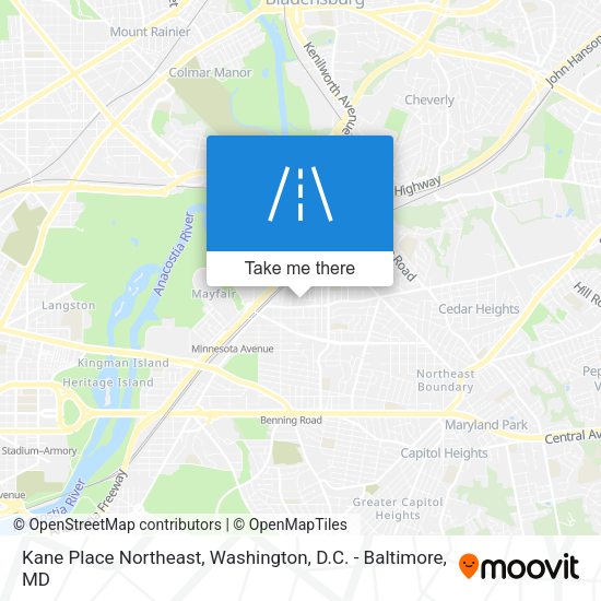 Kane Place Northeast map