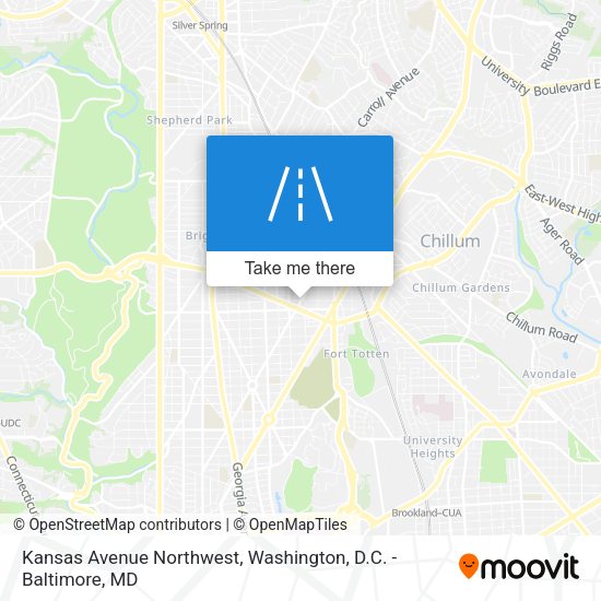 Kansas Avenue Northwest map