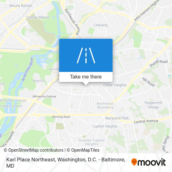 Karl Place Northeast map