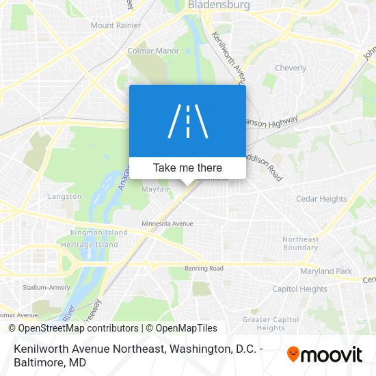 Mapa de Kenilworth Avenue Northeast