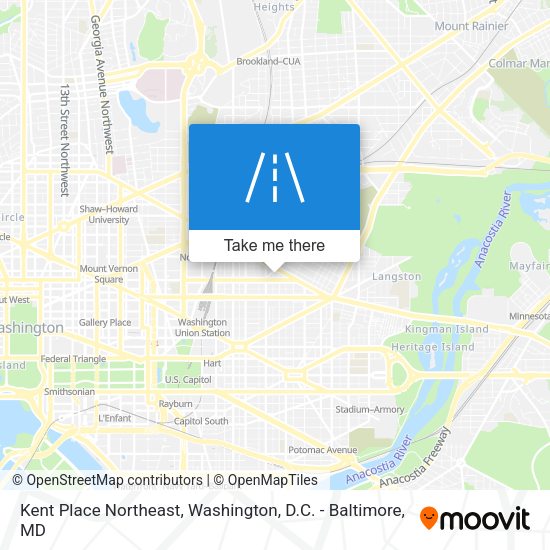 Kent Place Northeast map