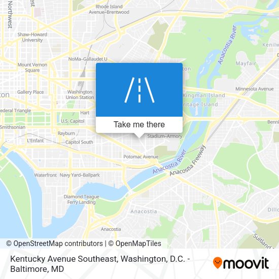 Kentucky Avenue Southeast map