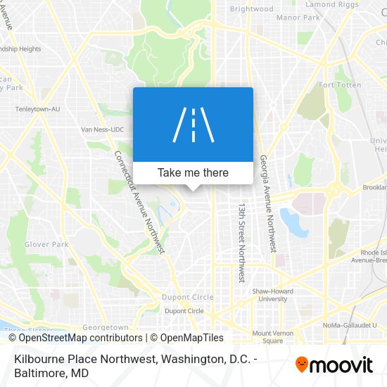 Mapa de Kilbourne Place Northwest