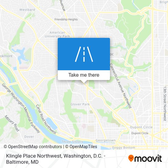 Klingle Place Northwest map