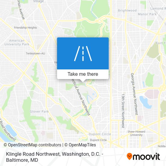 Mapa de Klingle Road Northwest