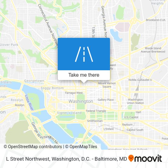L Street Northwest map
