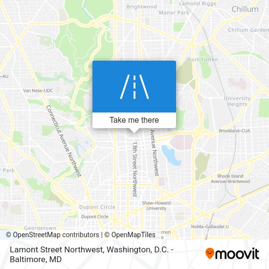 Mapa de Lamont Street Northwest