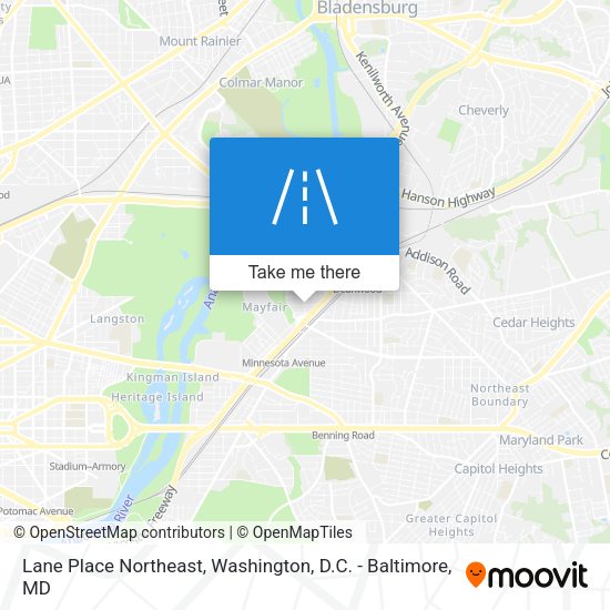 Mapa de Lane Place Northeast