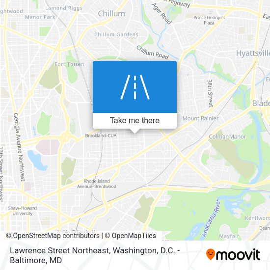 Mapa de Lawrence Street Northeast