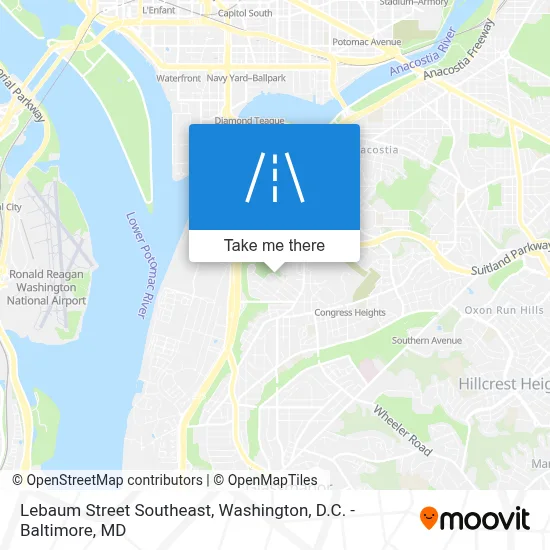 Lebaum Street Southeast map