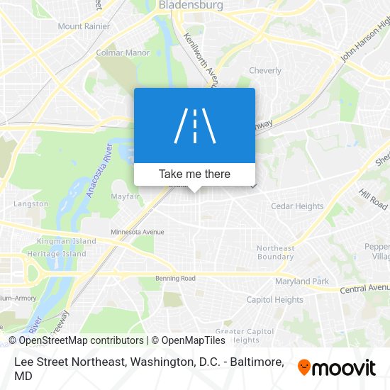 Mapa de Lee Street Northeast