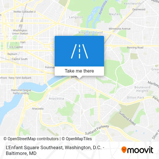 L'Enfant Square Southeast map