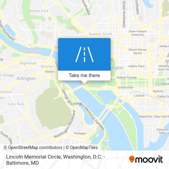 Lincoln Memorial Circle map