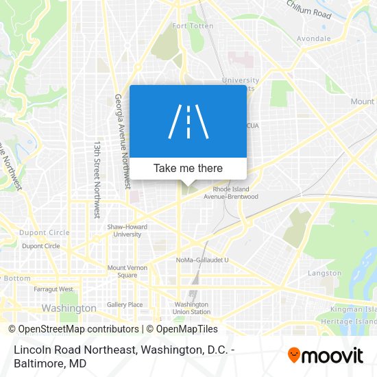 Mapa de Lincoln Road Northeast
