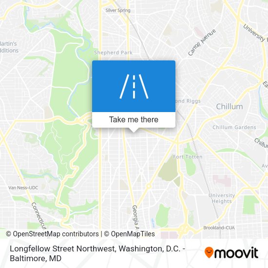 Longfellow Street Northwest map