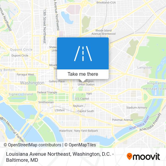 Louisiana Avenue Northeast map