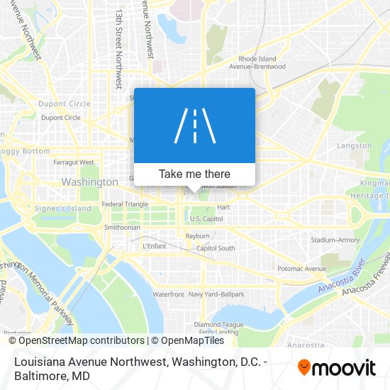 Louisiana Avenue Northwest map