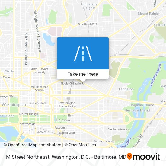 M Street Northeast map