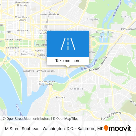 M Street Southeast map