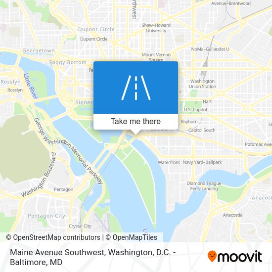Maine Avenue Southwest map