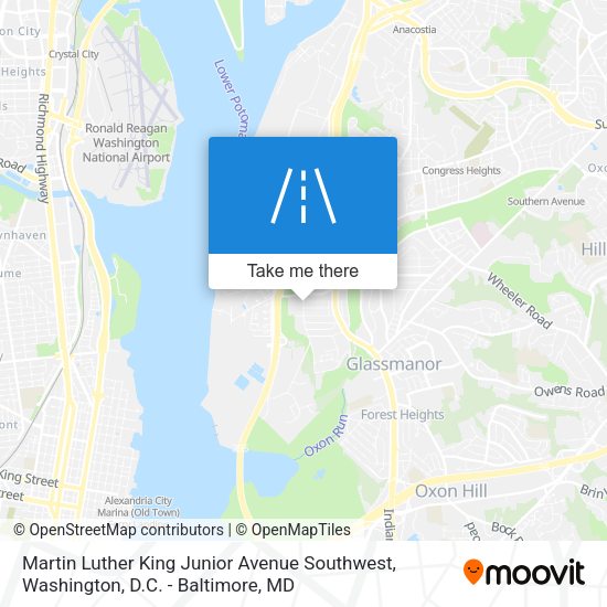Martin Luther King Junior Avenue Southwest map