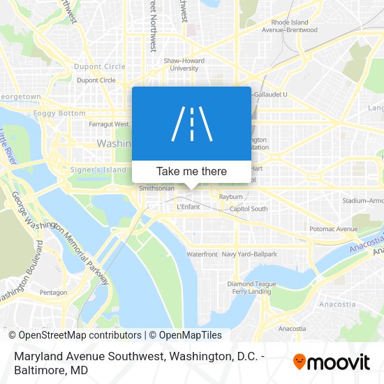 Mapa de Maryland Avenue Southwest