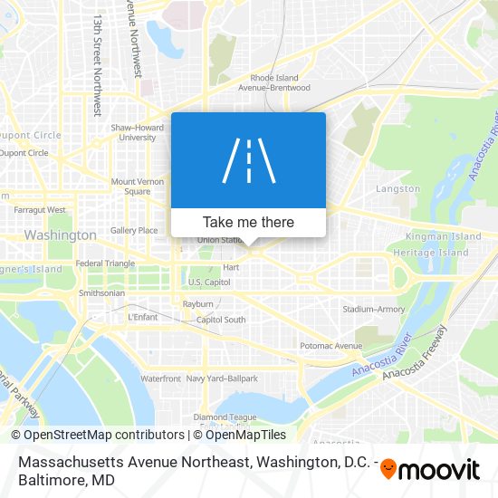 Massachusetts Avenue Northeast map