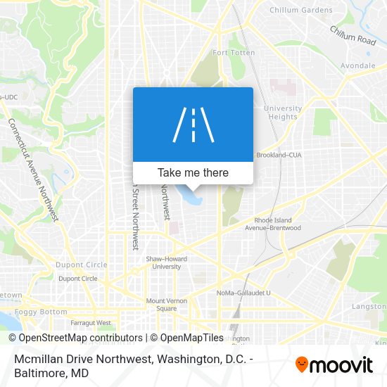 Mcmillan Drive Northwest map