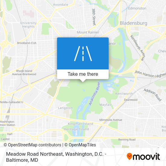 Meadow Road Northeast map
