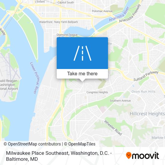 Mapa de Milwaukee Place Southeast